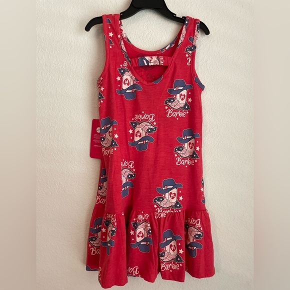 Barbie Red and Blue Kids Casual Dress size S 6/6X-NWT - Picture 3 of 5